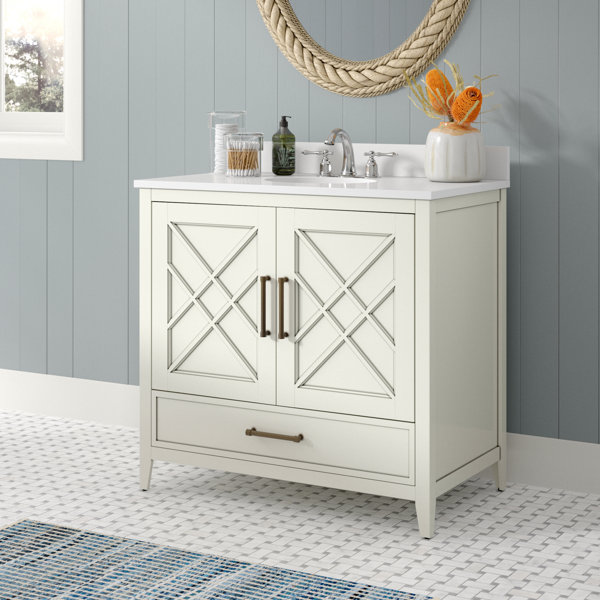 Sand & Stable Brecken 36'' Single Bathroom Vanity with Stone Vanity Top